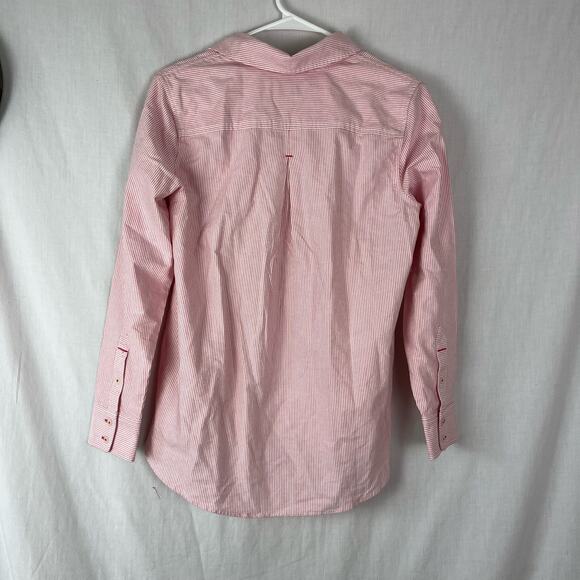 Vineyard Vines Paradise Pink and White Striped Button Down Woven Top NWT SZ 2 - Picture 4 of 5